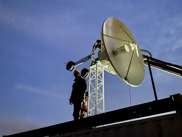 AGS-3 ground station being assembled on a customer's site